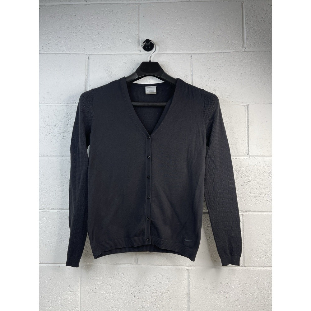 Nike Golf Womens Medium M Black  Button Cardigan Sweater‎ Breathable
